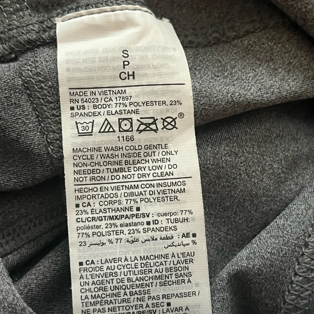 Old Navy Power Soft High Rise Go Dry Leggings Women's Size Small Gray Pockets